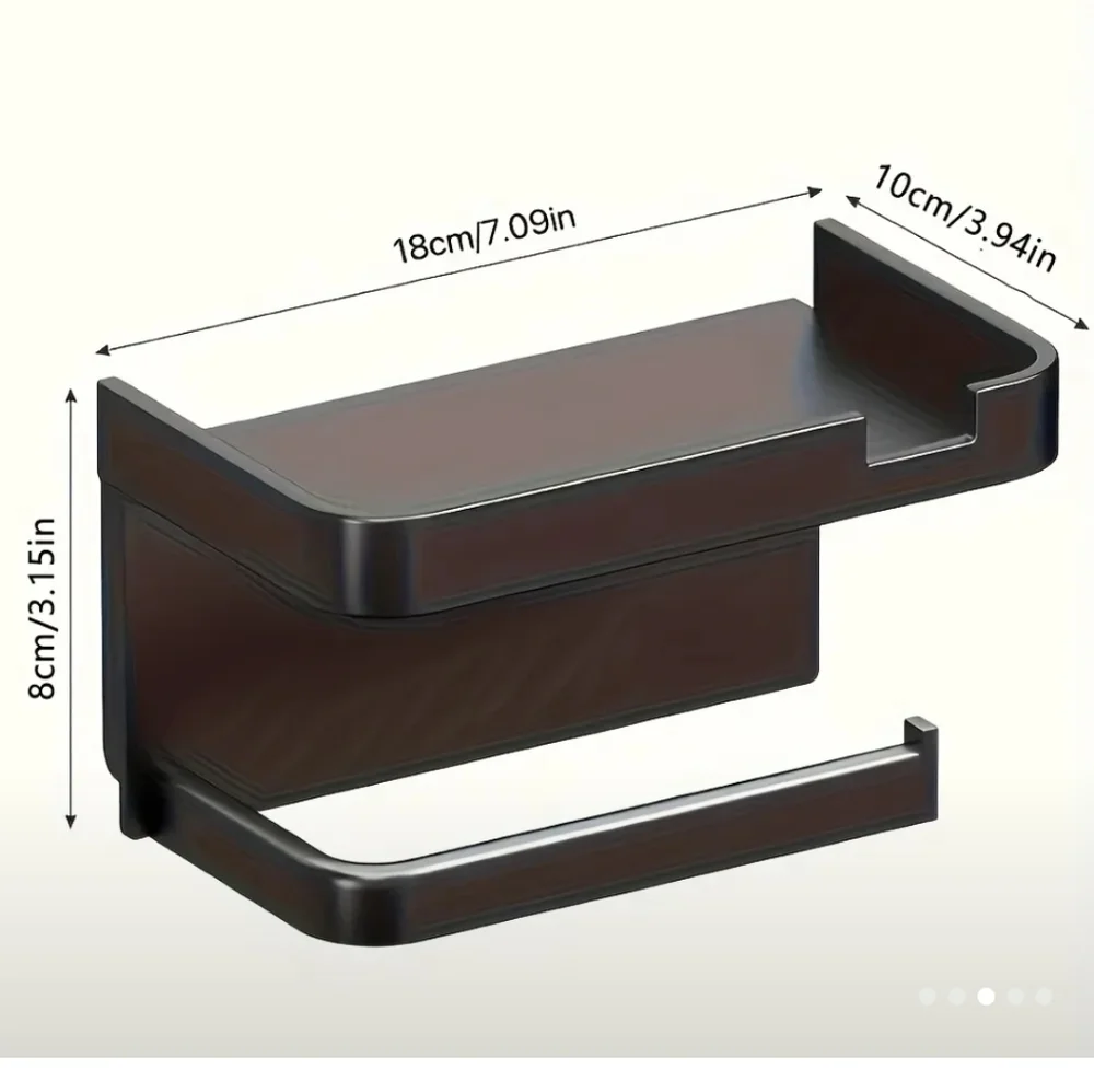 Black Wall Mount Toilet Paper Holder